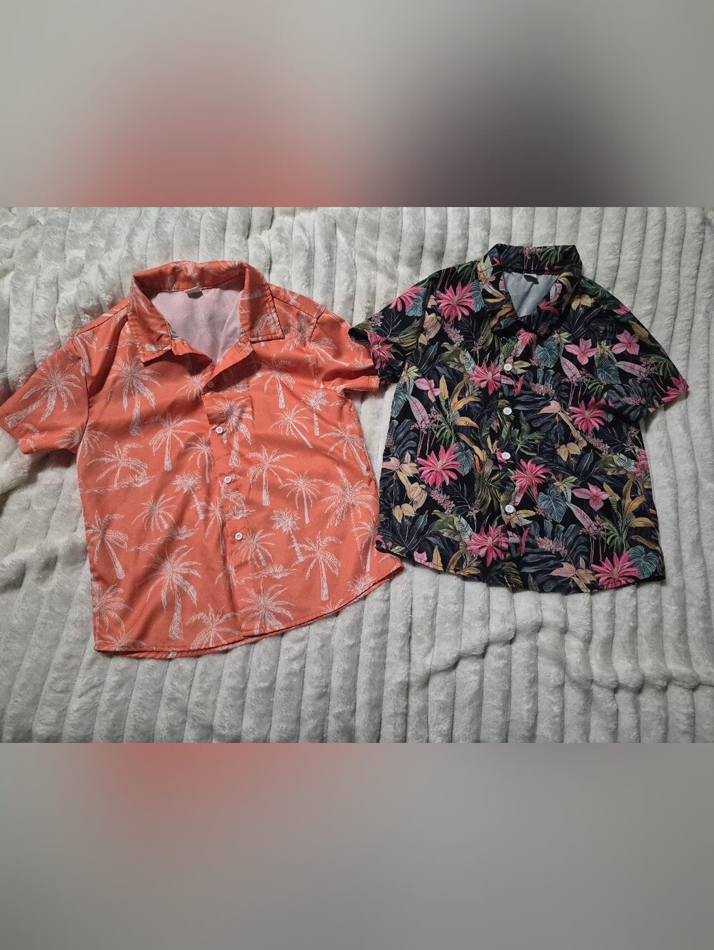 (2) Button Down Collar Hawaiian Shirts 9y